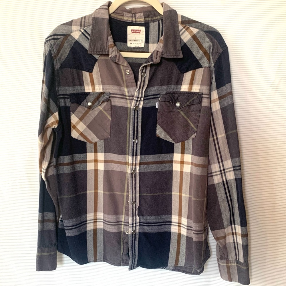 Levi’s Plaid Flannel, Men’s Large